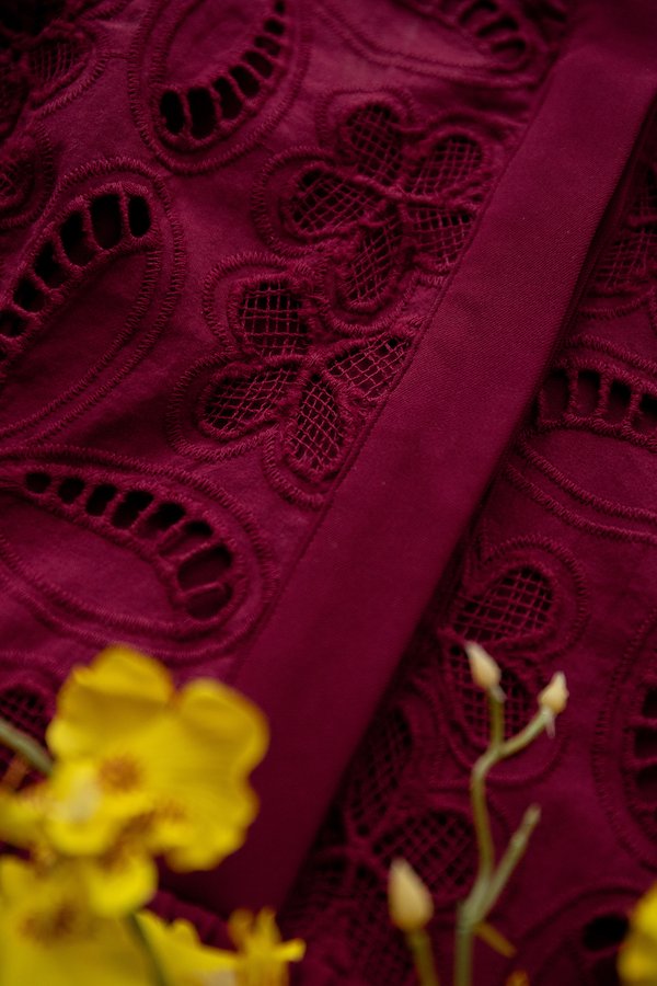 Gabrielle Dress In Wine Red