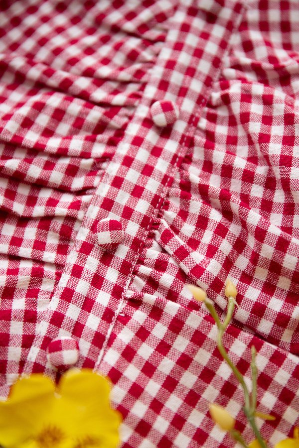 Sonja Top In Red Checks