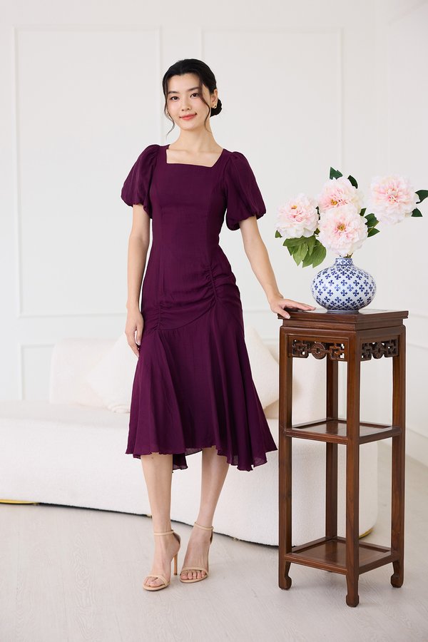 Aretha Dress In Royal Purple