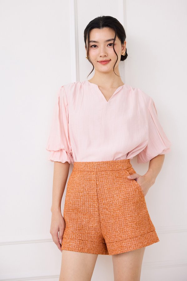 Arthur Shorts In Tangerine Tweed