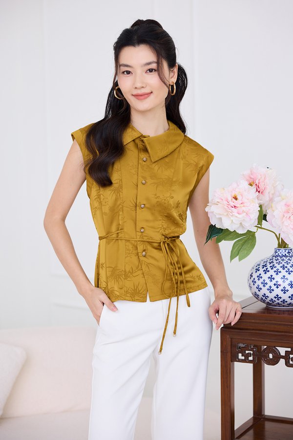 Chinoiserie Fables Top In Gold