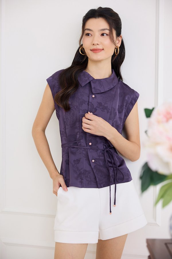 Chinoiserie Fables Top In Purple