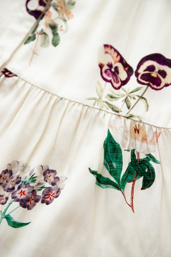 Florence Dress In Cream Prints