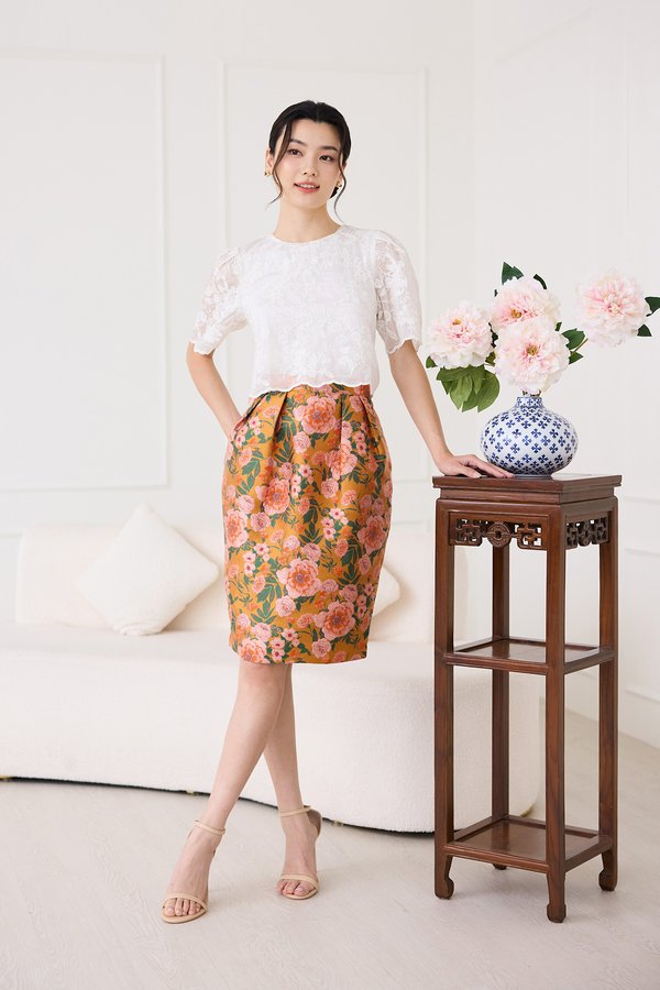 Lunar Notes Dress In Festive Blooms