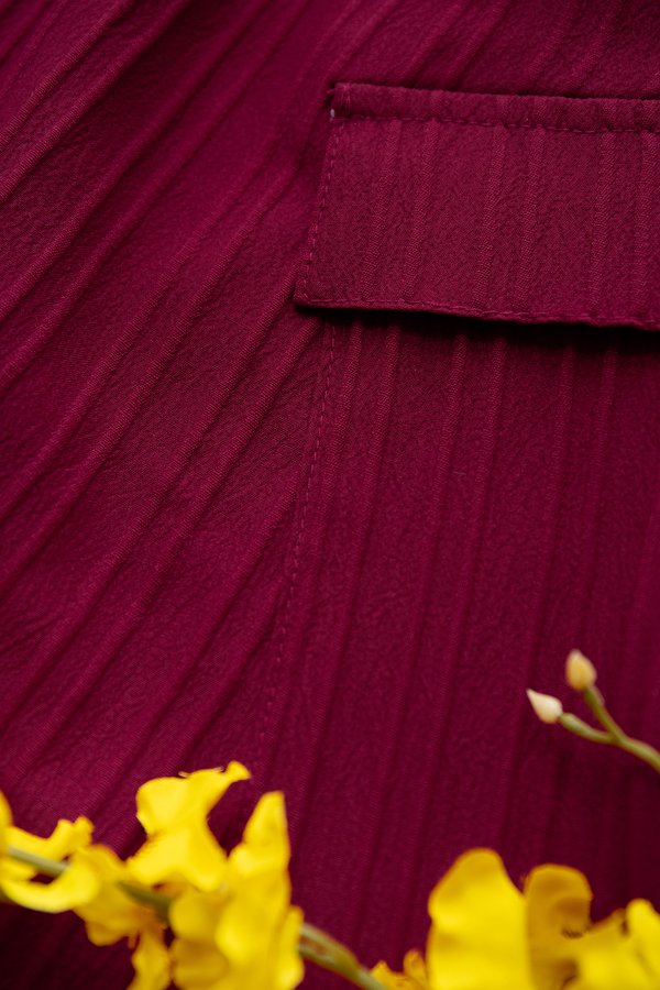 Gracie Dress In Muted Red