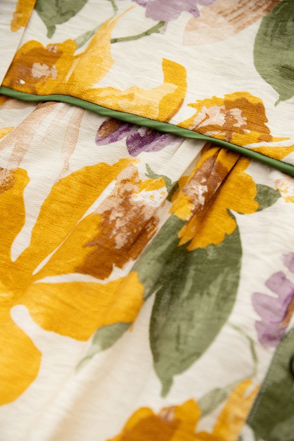 Kenya Dress In Yellow Florals