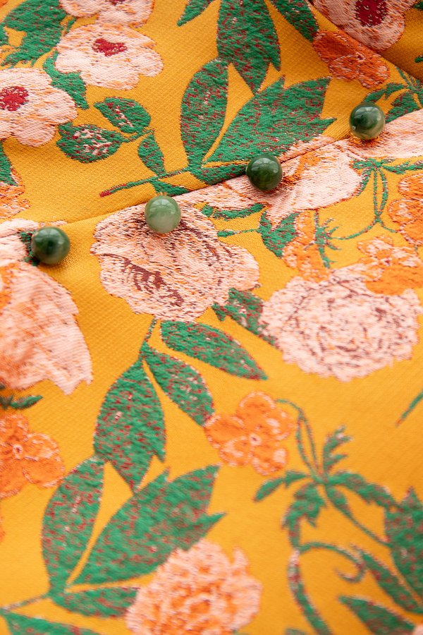 Spring Floret Cheongsam Dress In Festive Blooms