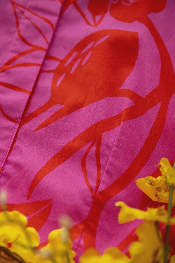 Georgia Dress In Pink Orange Florals