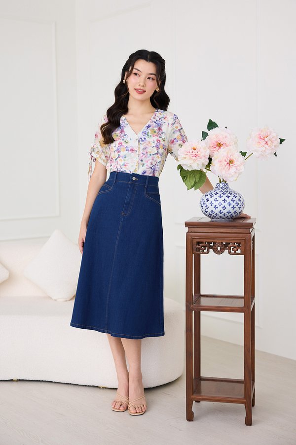 Jacey Skirt In Dark Wash