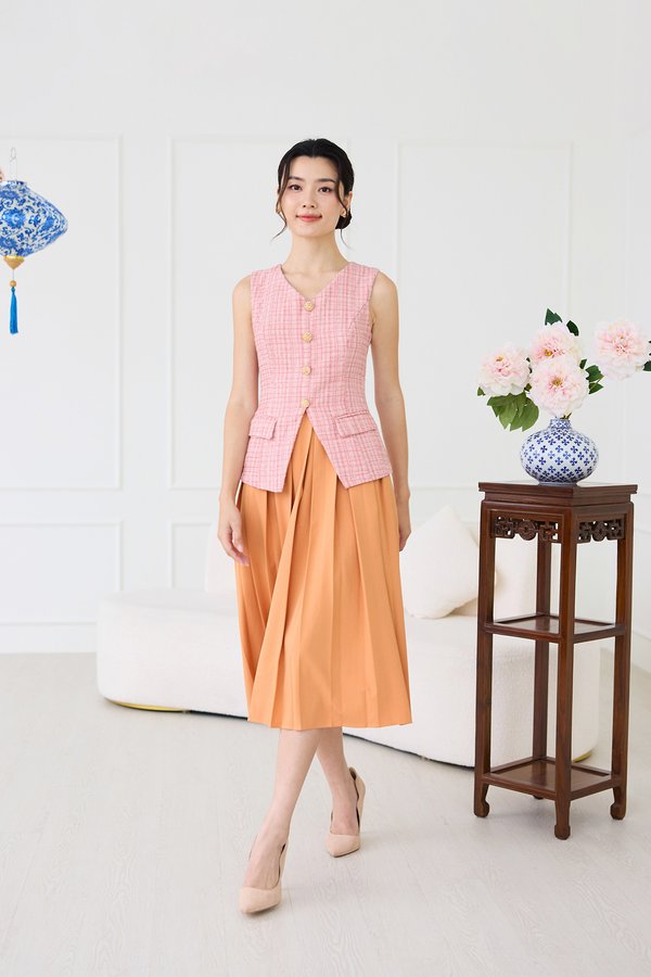 Middleton Dress In Pink Tangerine