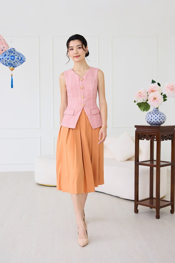 Middleton Dress In Pink Tangerine