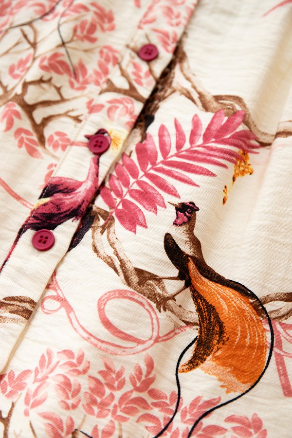 Kenya Dress In Pink Safari Prints