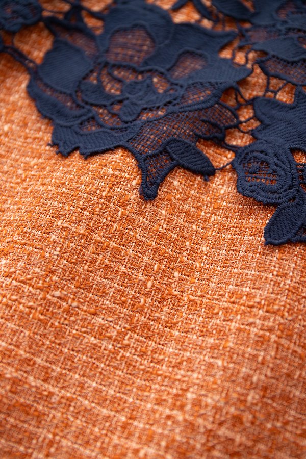 Pearl Of The Orient Dress In Blue Tangerine