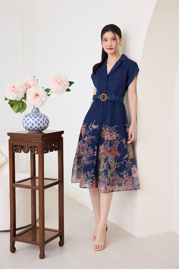 Romania Dress In Blue Florals