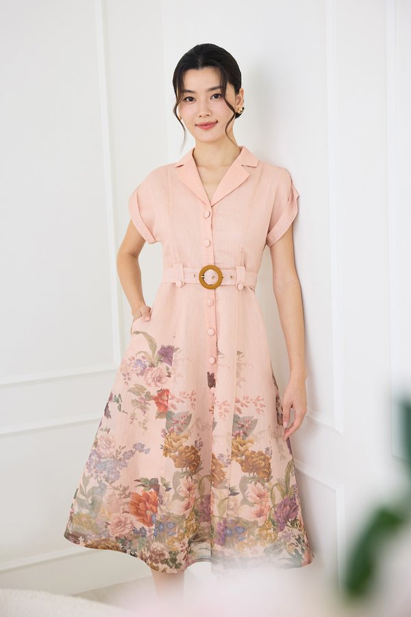 Romania Dress In Pink Florals