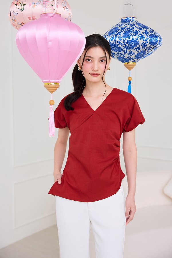 Seville Top In Festive Red