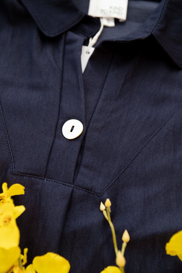 Angelina Dress In Dark Denim