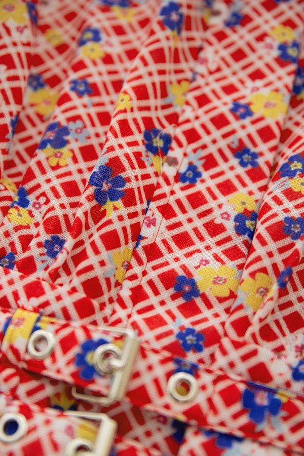 Aura Dress In Red Prints