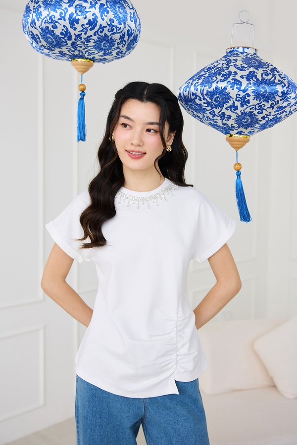 Moonstone Top In Crystal White