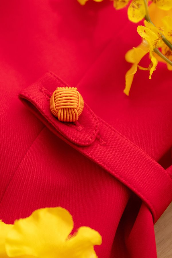 Nika Top In Festive Red