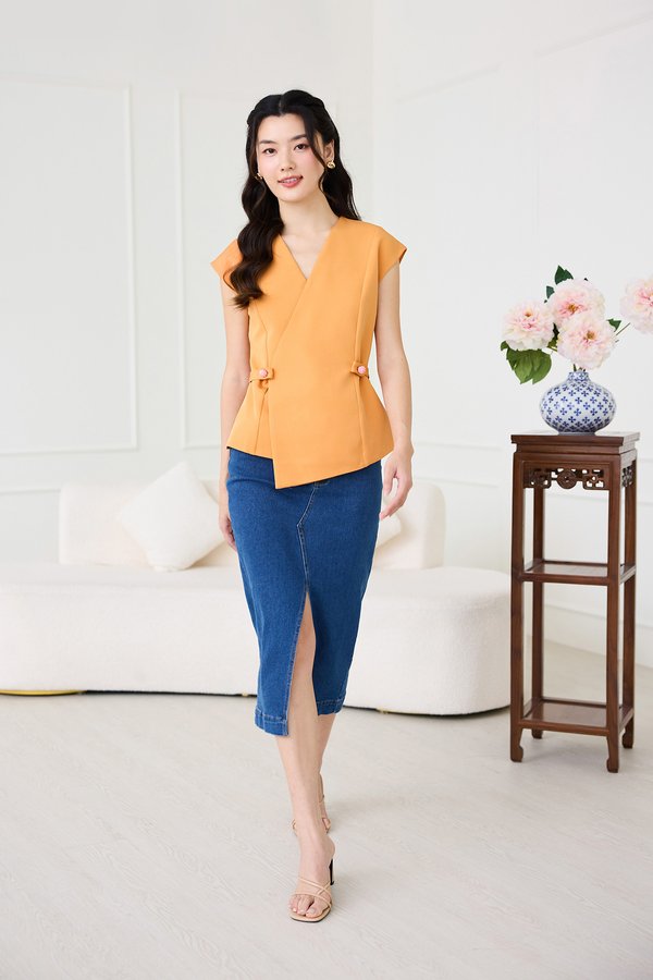 Nika Top In Tangerine