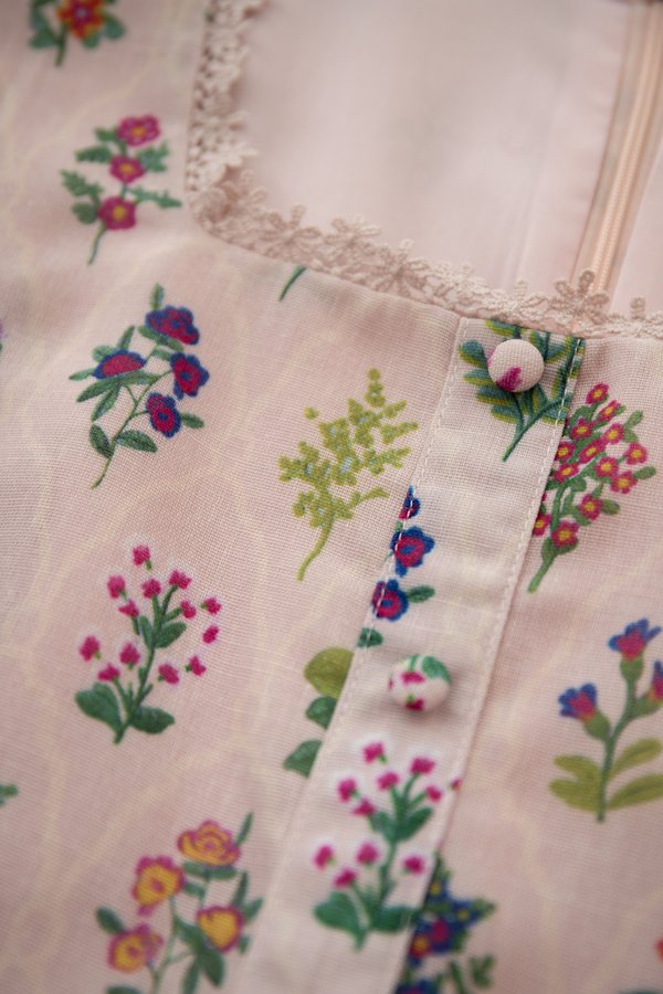 Bonbon Dress In Lavender Pink Florals