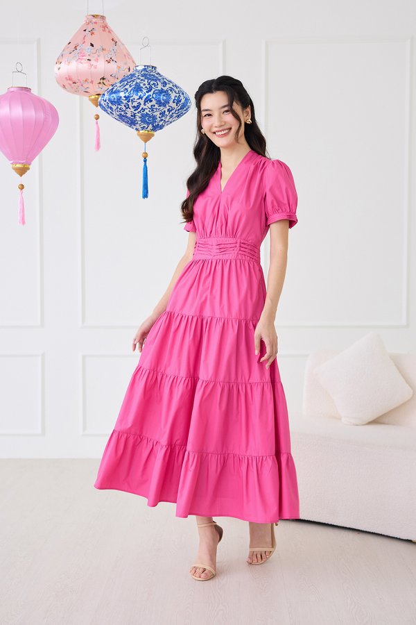 Diane Dress In Hot Pink