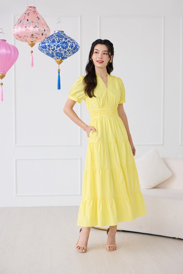 Diane Dress In Lemon Yellow