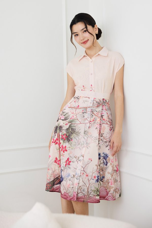 Barcelona Dress In Pink Florals