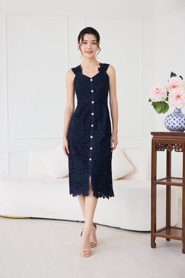 Casablanca Dress In Navy Blue
