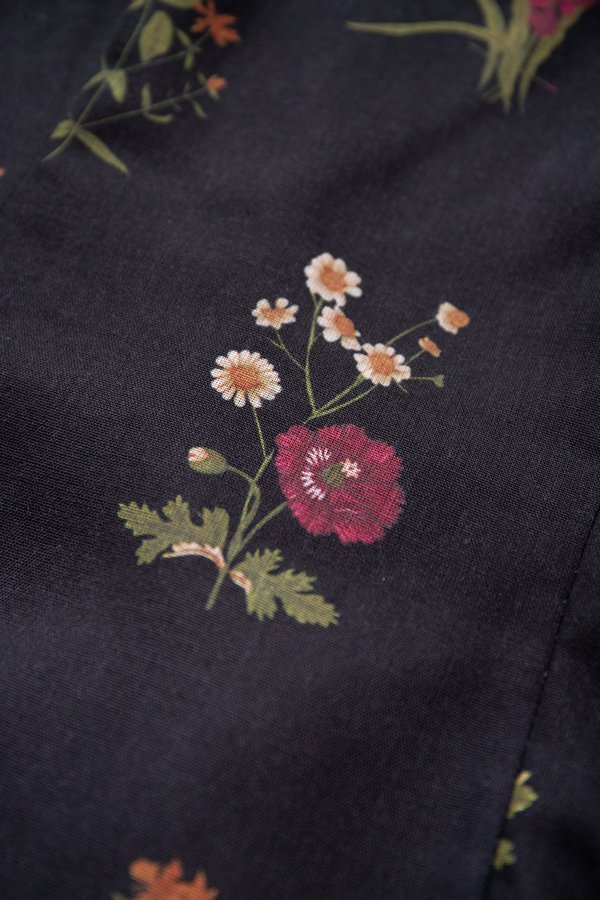 Corinne Dress In Black Florals