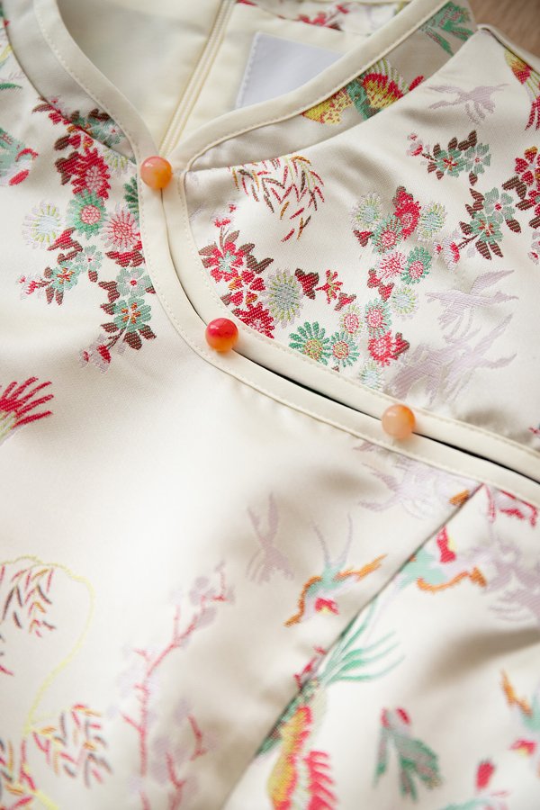 Soaring Heights Cheongsam Dress In Phoenix Prints