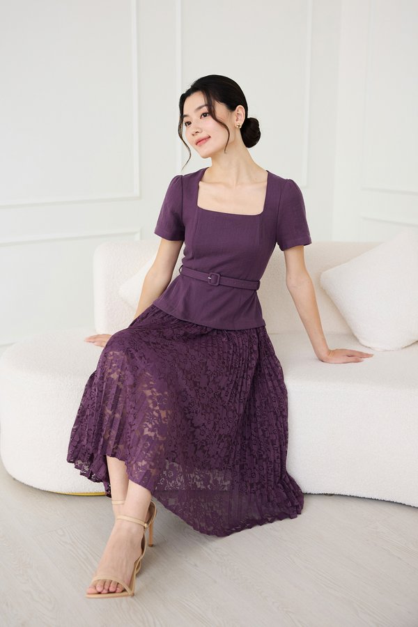 Violeta Dress In Purple Lace
