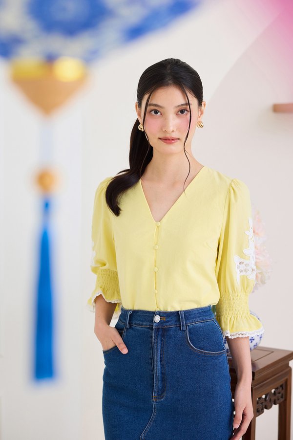 Airin Top In Lemon Yellow