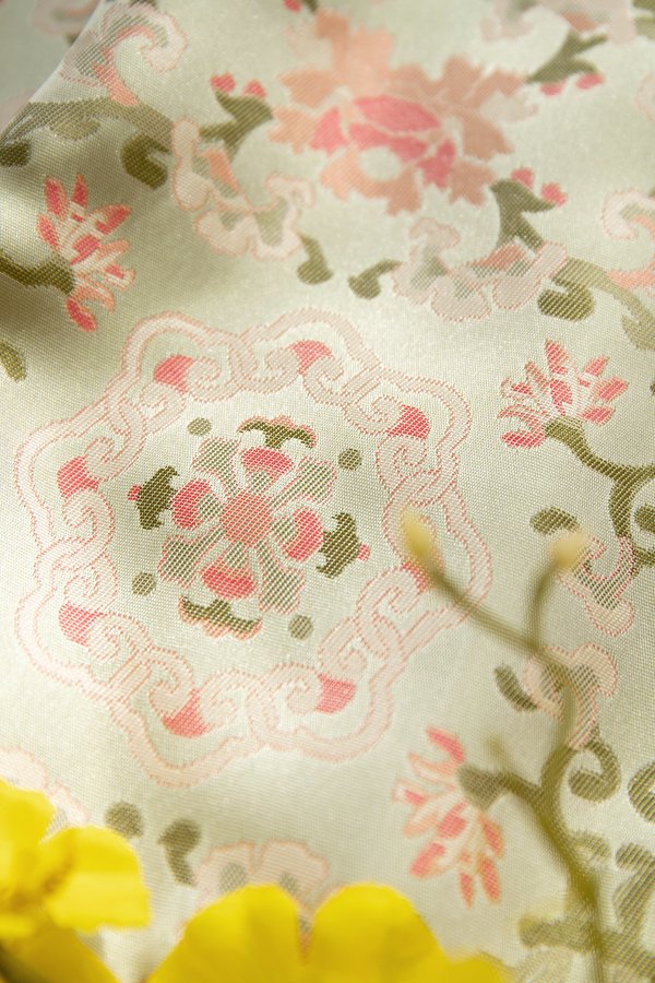 Spring Romance Cheongsam Dress In Pink Green Prints