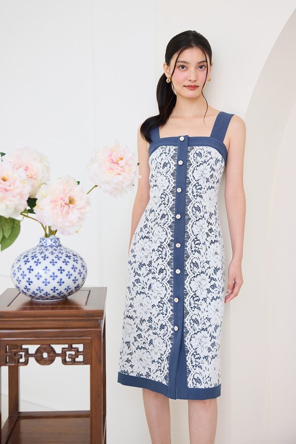 Christiana Dress In Denim Blue