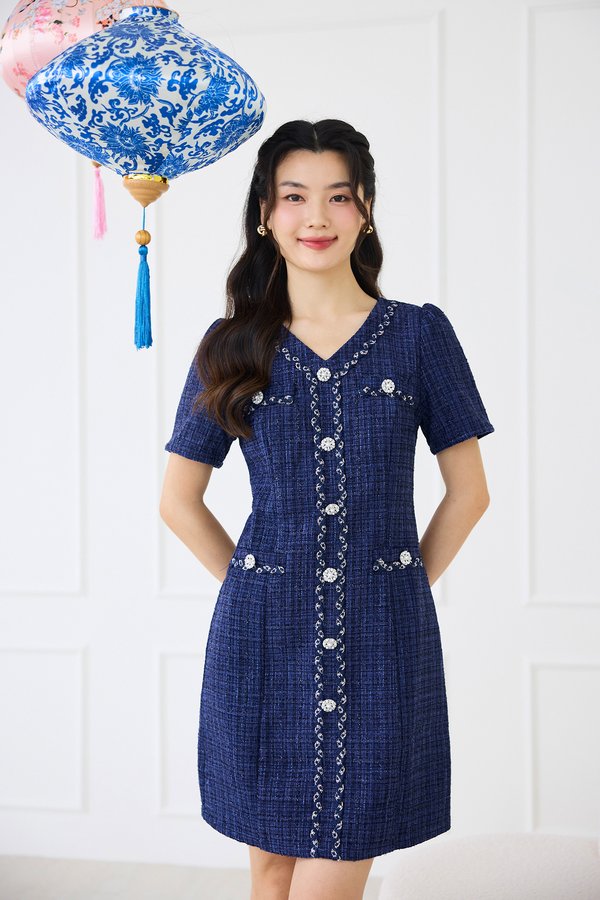 Kensington Dress In Navy Blue