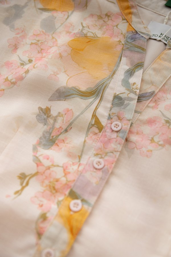 Liberty Dress In Pink Tangerine Prints