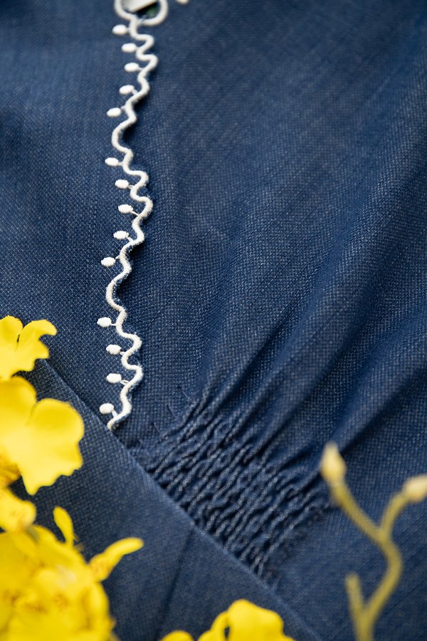 Mable Dress In Denim Blue