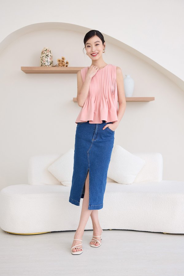 Adelia Top In Rose Pink