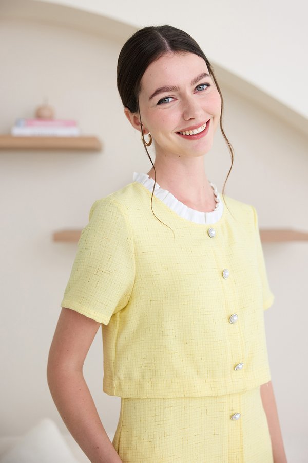 Edinburgh Dress In Lemon Yellow