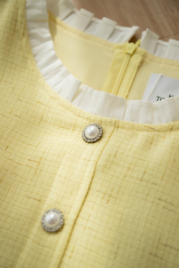 Edinburgh Dress In Lemon Yellow