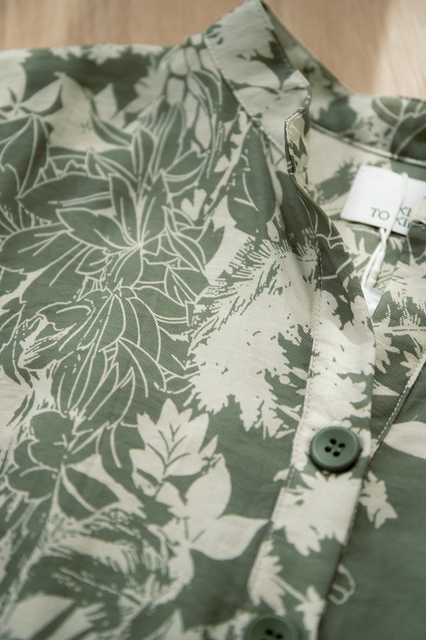 Fumiko Dress In Sage Prints