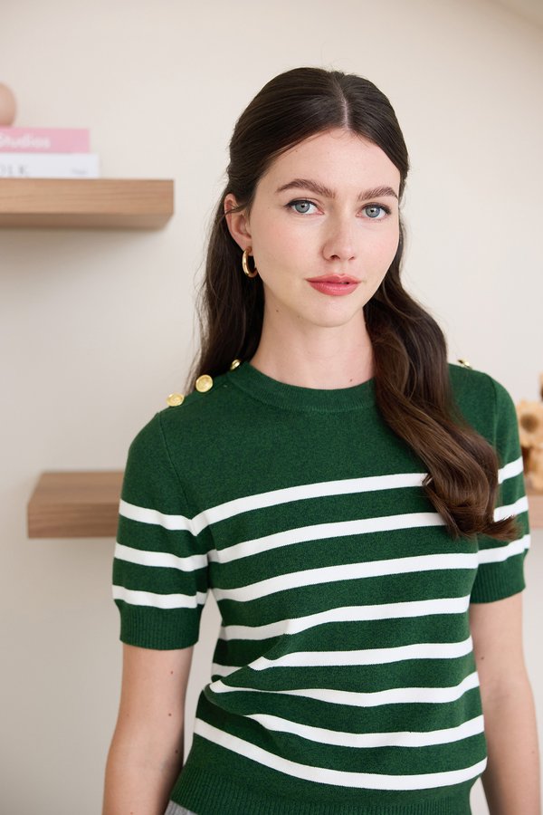 Lindsey Top In Emerald Green