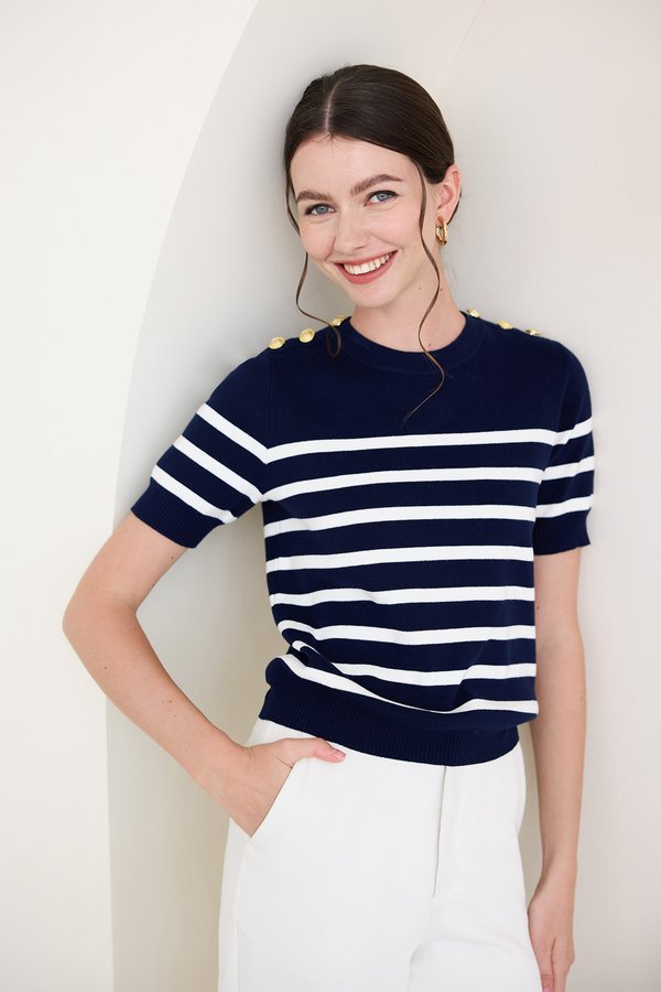Lindsey Top In Nautical Blue