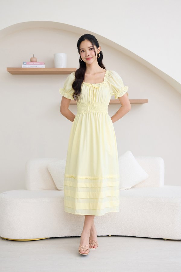 Adrena Dress In Butter Yellow