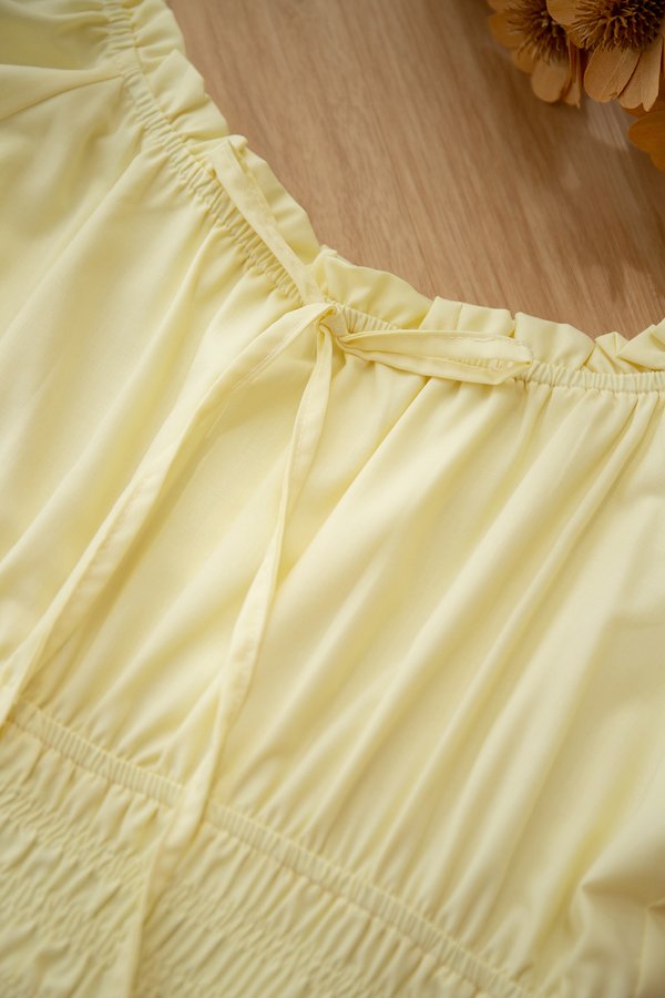 Adrena Dress In Butter Yellow