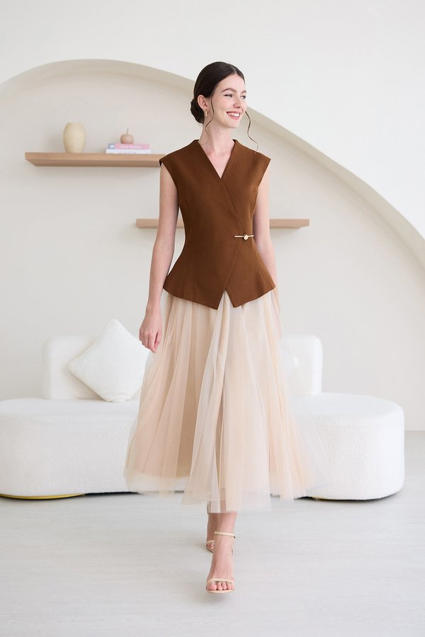 Diya Skirt In Champagne Nude