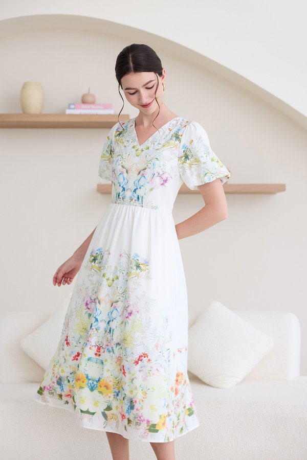 Eustoma Dress In Spring Florals