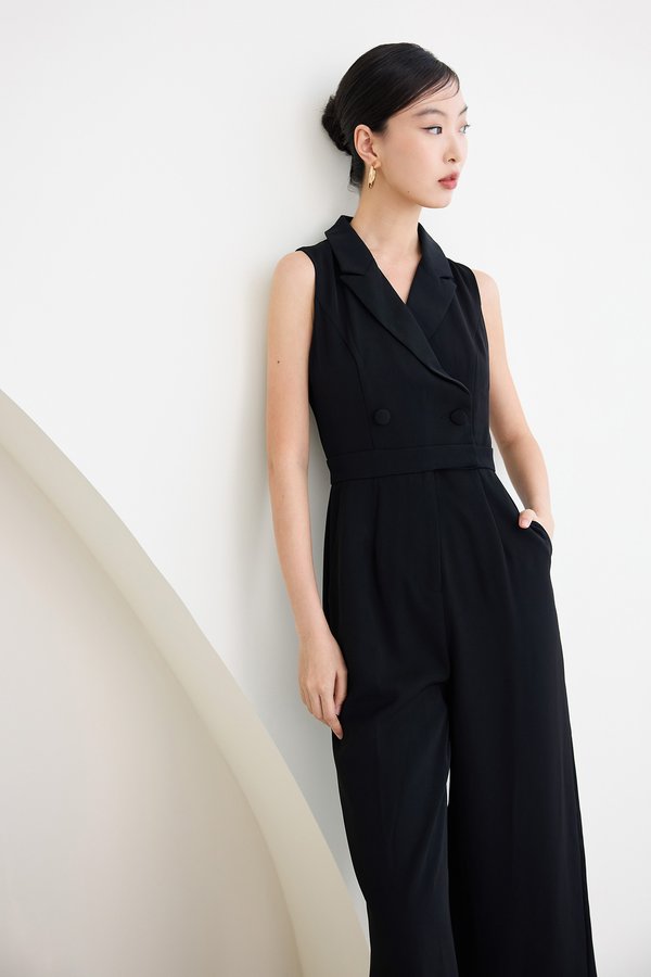Cornwall Romper In Classic Black